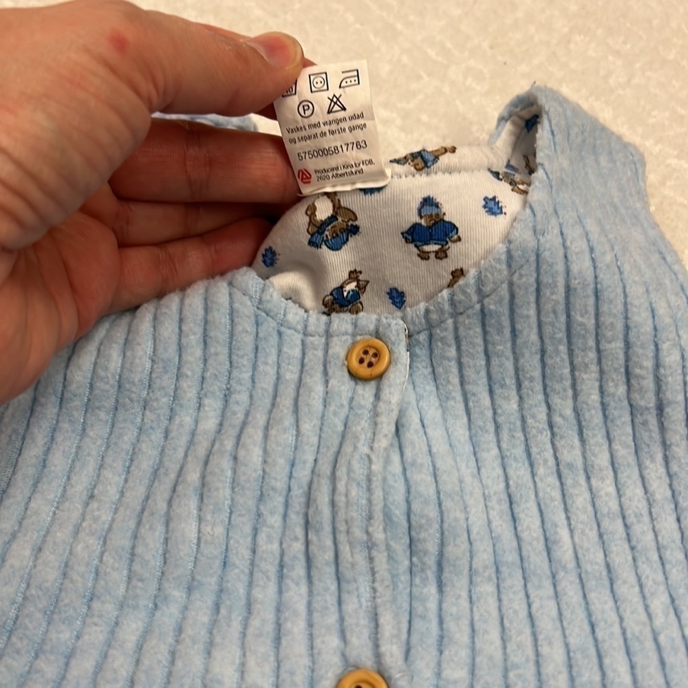 Friend’s baby blue girls toddler ribbed jumper 12-18 months - Picture 3 of 6